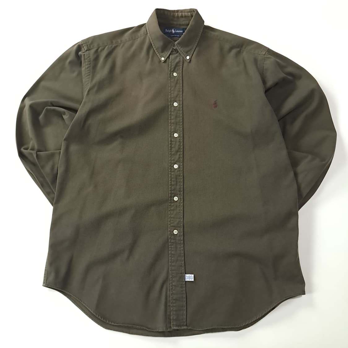 CK266 L 폴로 90s 미국판 다크 올리브 셔츠 남방 상품이미지1