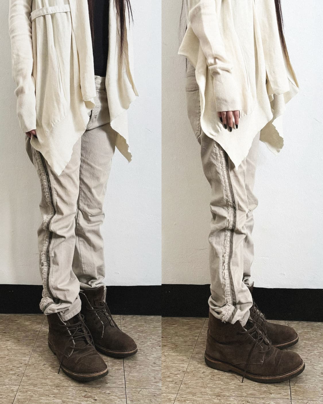 발망 15SS 디스트레스 사이드라인 데님팬츠 상품이미지1