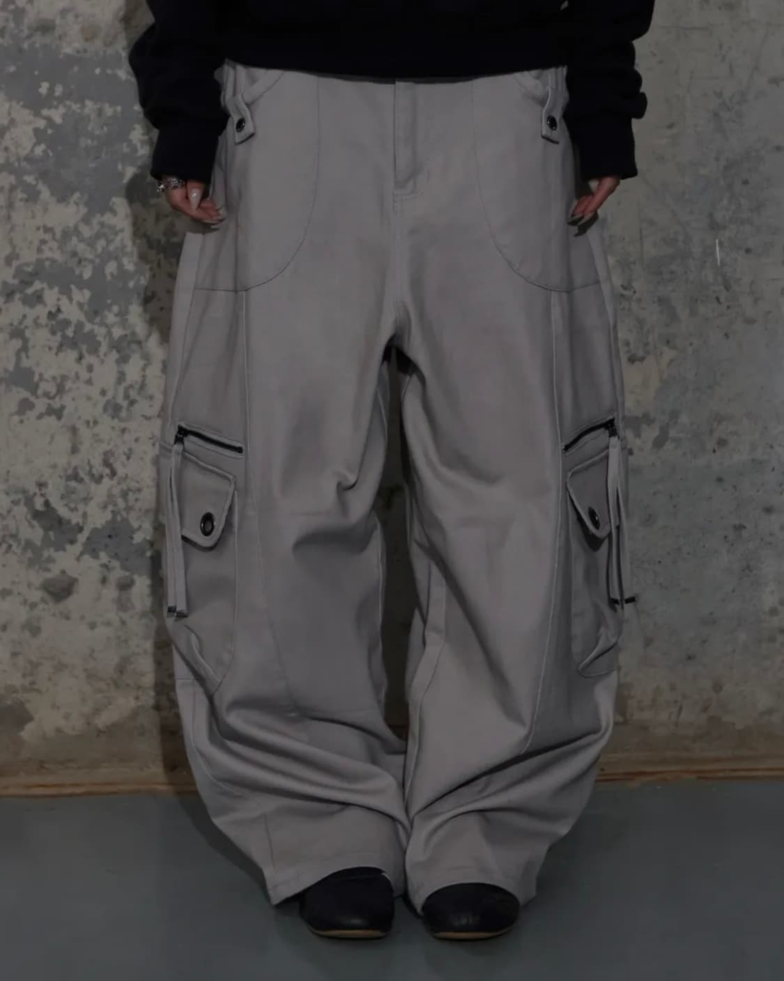 팬시클럽 크로스 포켓 카고 팬츠 (PINK BEIGE) 상품이미지4