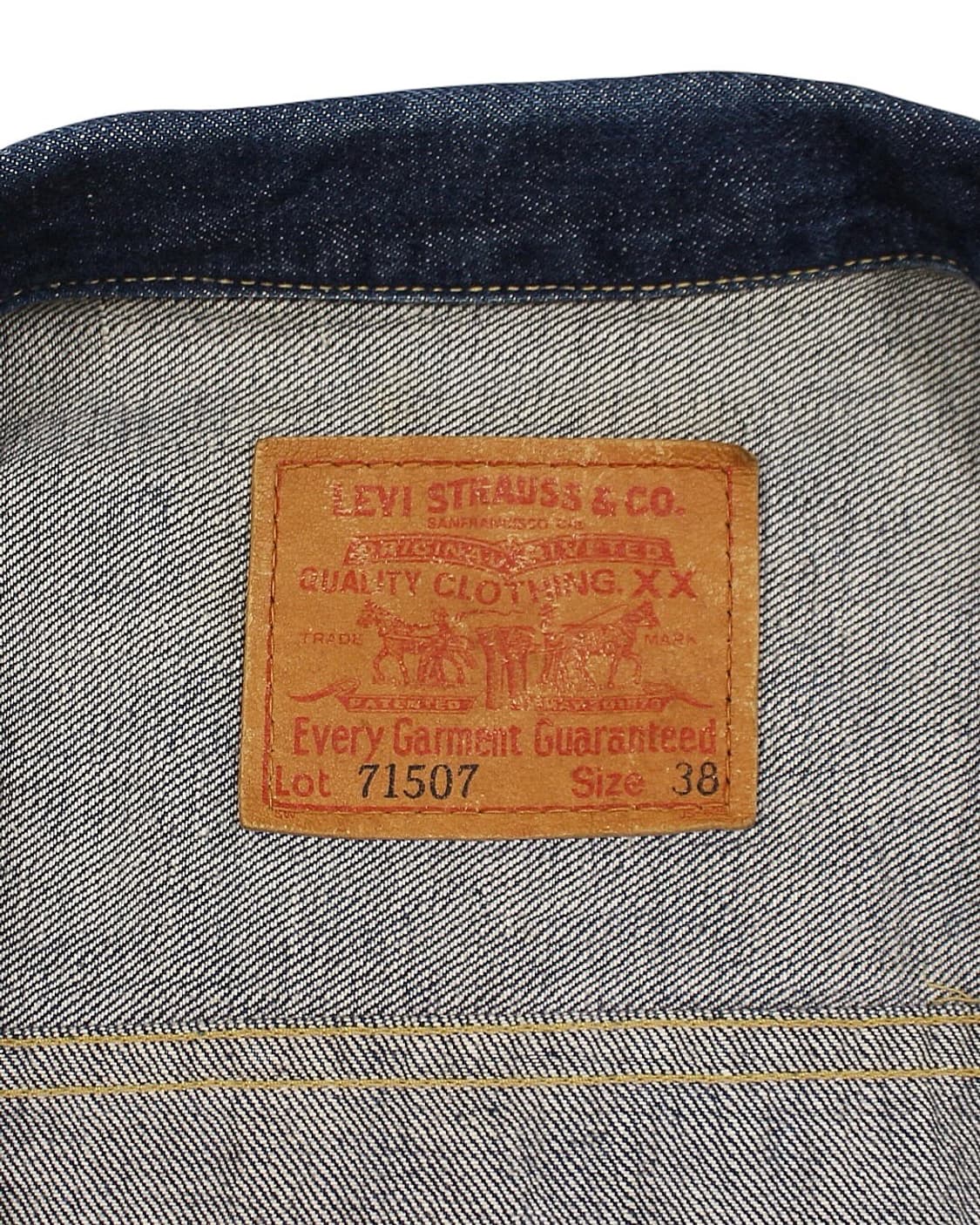1995 LVC 71507XX 데님 자켓 빅E 셀비지 리바이스 빈티지 상품이미지5