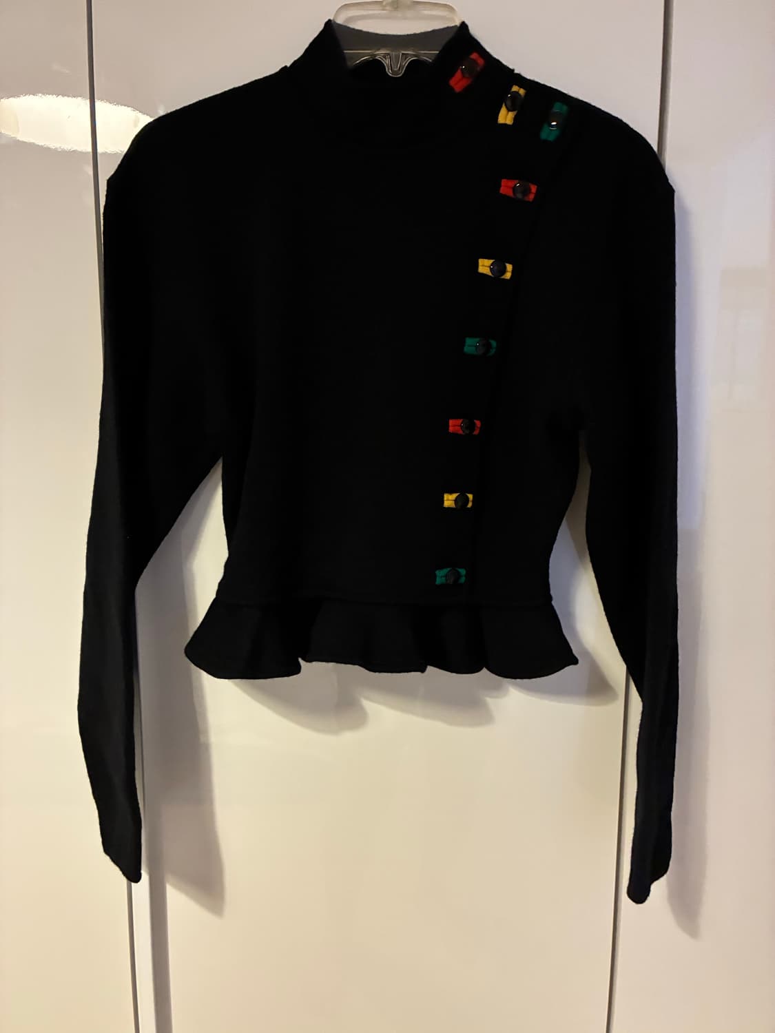 1970s Ungaro 웅가로 빈티지 울 페플럼 가디건 상품이미지1