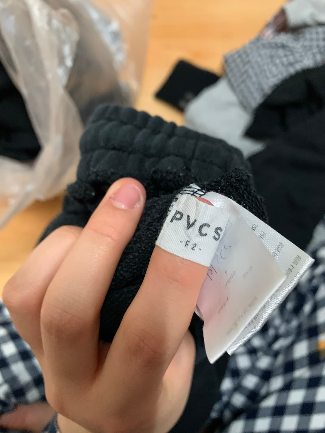 PVCS 검정 와이드 트레이닝 팬츠 상품이미지3