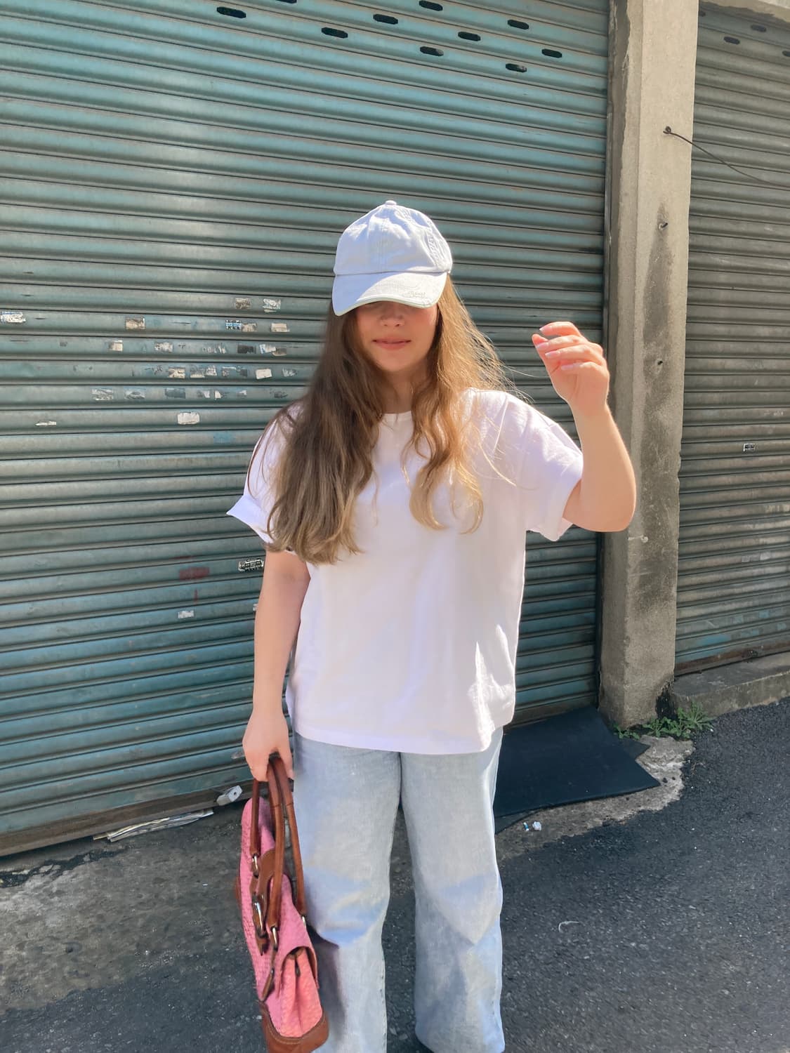 Armani Exchange 파스텔 블루 캡 상품이미지2