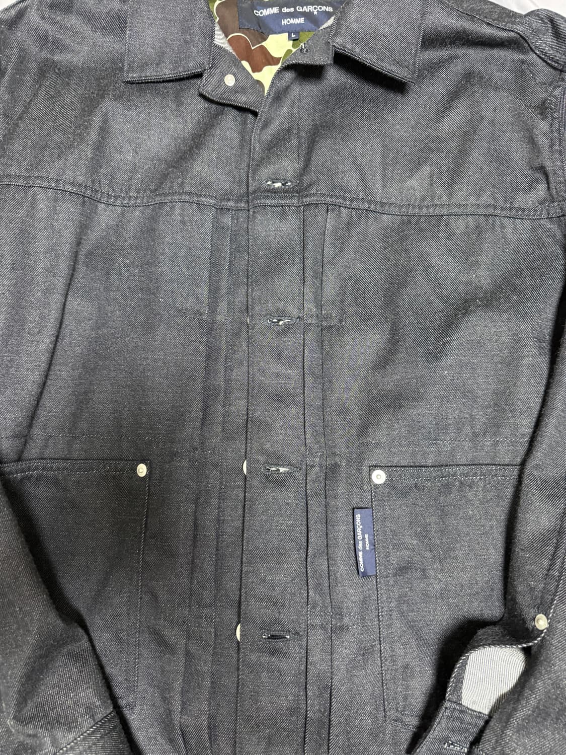 꼼데가르송 데님자캣 L 상품이미지5