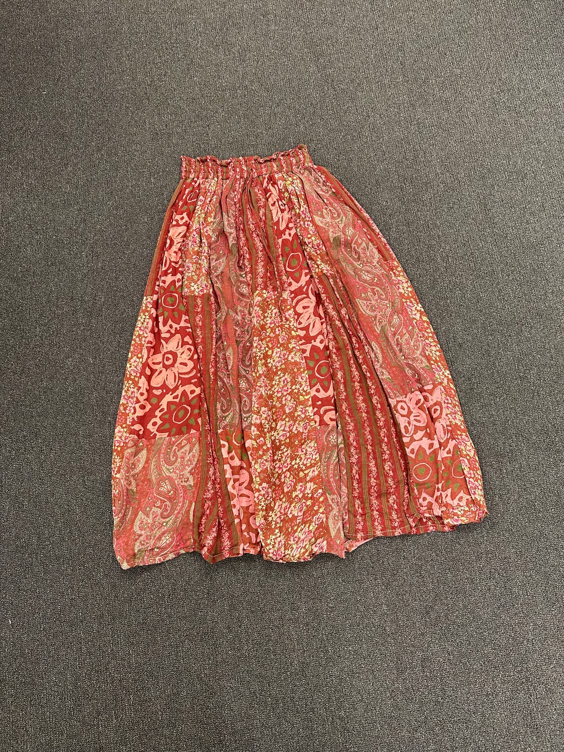 OS)Japanese vintage 패턴 밴딩 롱스커트 상품이미지1