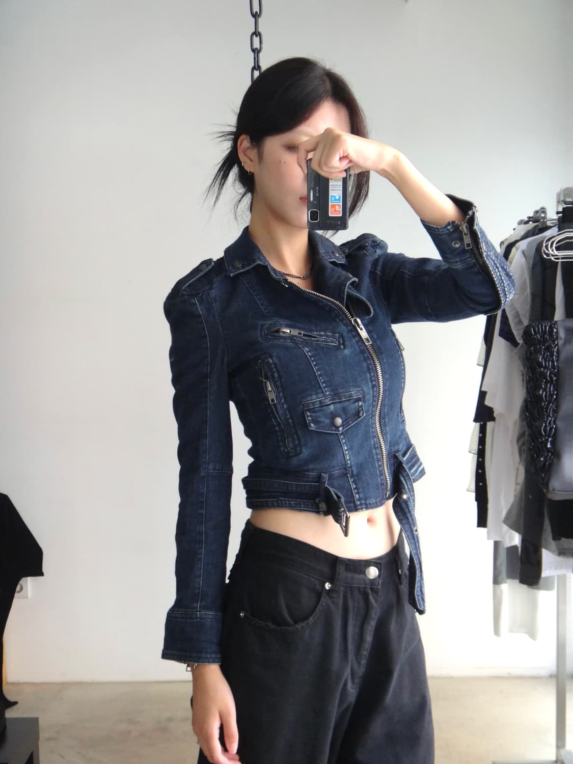 Raw y2k denim jacket / indigo blue 상품이미지6