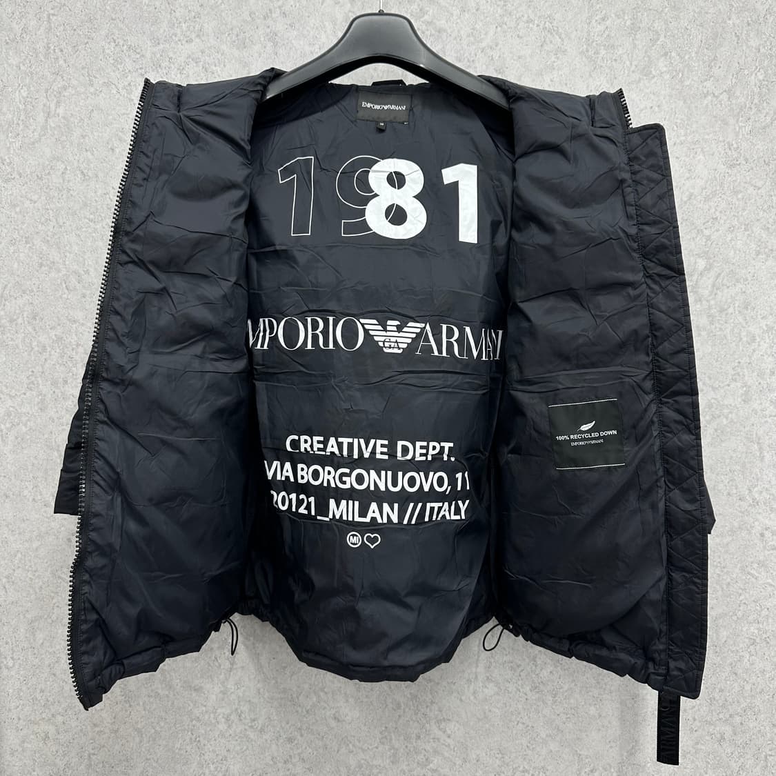 90 엠포리오 아르마니 여자 벌룬핏 구스다운 패딩 상품이미지3