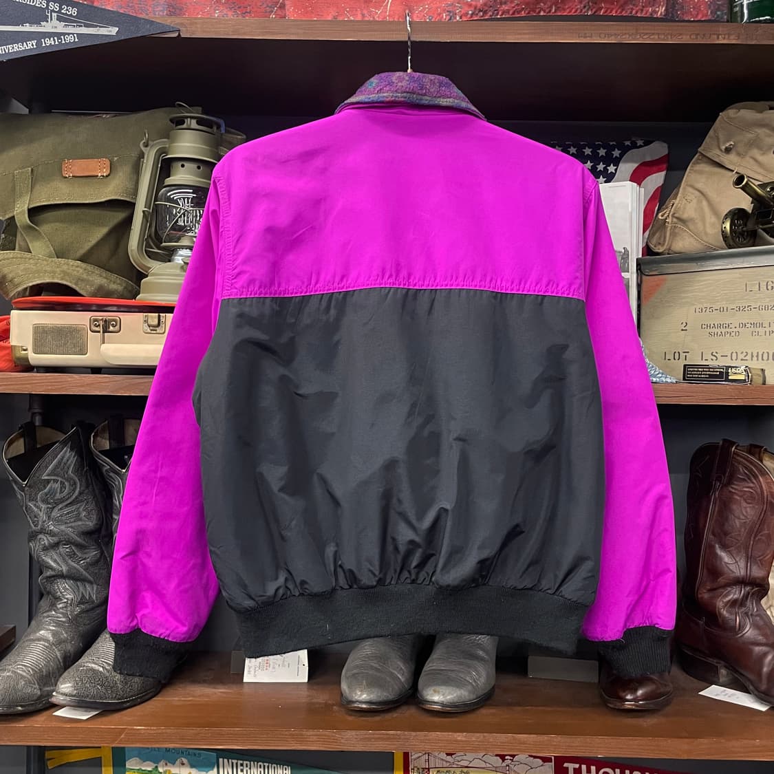 90s 엘엘빈 L.LBean 에스닉 패턴 플리스 안감 웜업 자켓 상품이미지2