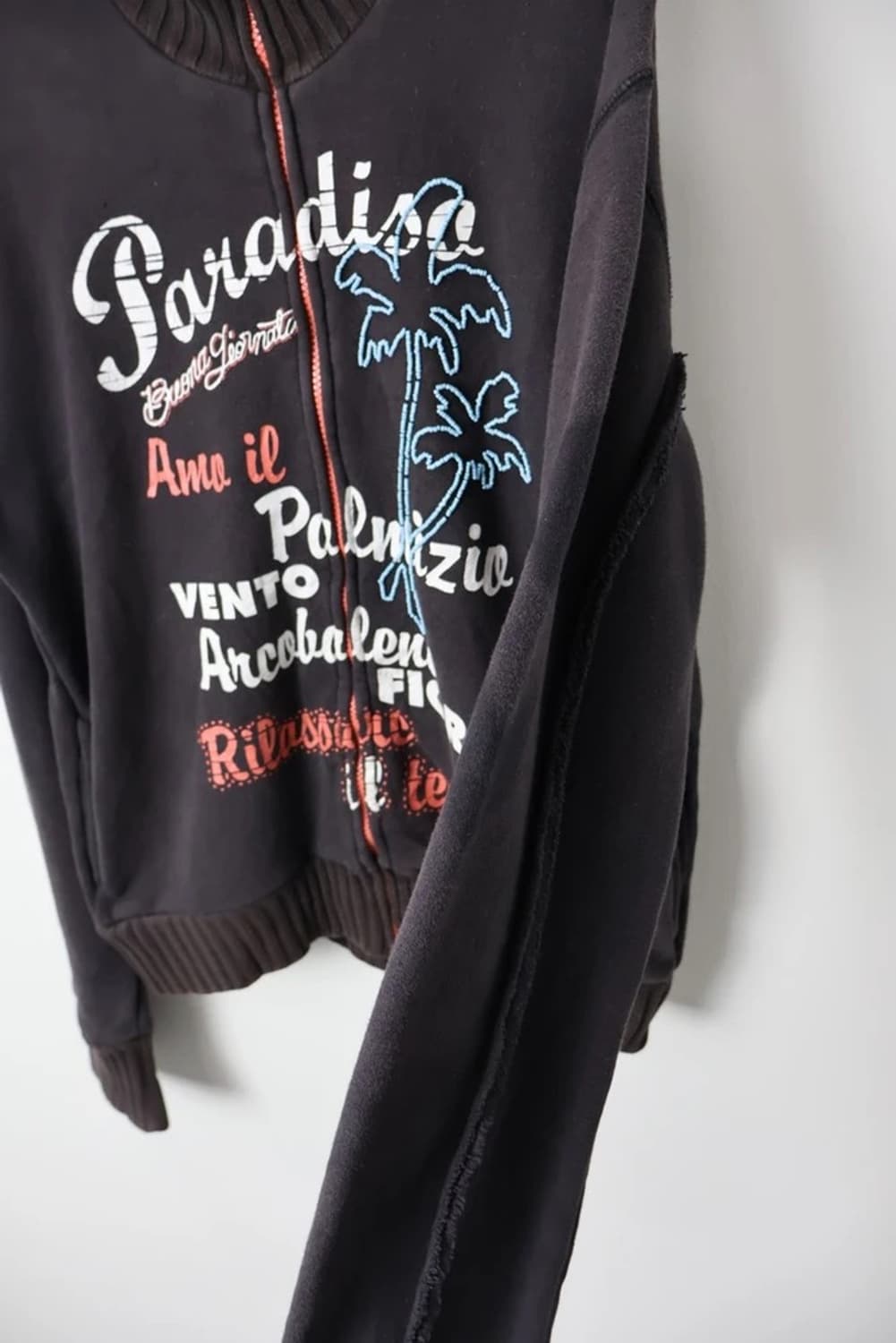 BUONA GORIATA Graphic Knit Zip Jacket 상품이미지4