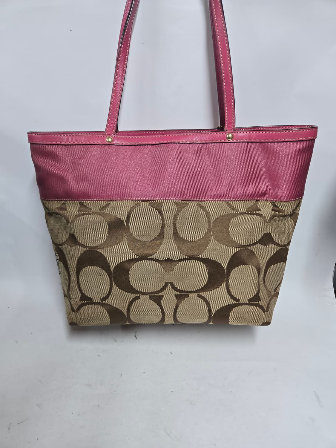 코치 시그니처 플라워 핑크 숄더토트백 상품이미지2