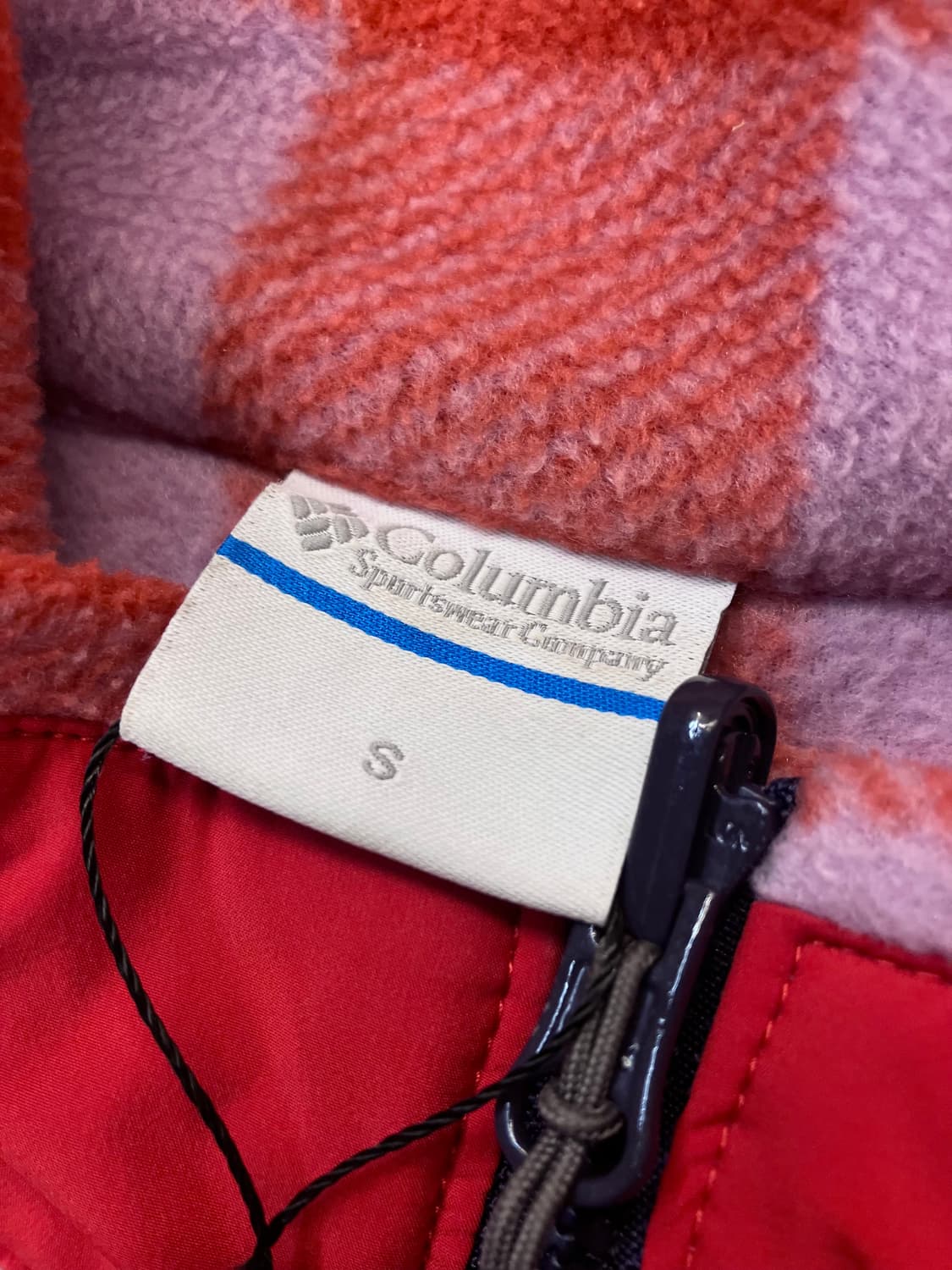 컬럼비아 스트릿 체크 플리스 자켓 레드 S #csz2900 상품이미지5