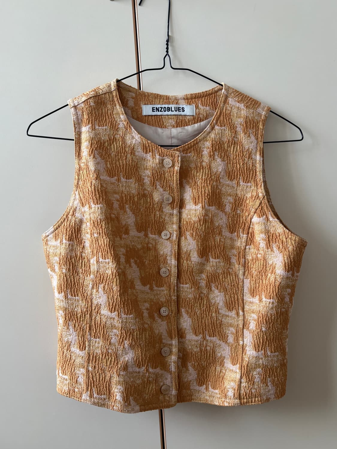 엔조블루스 자카드 크롭 베스트 상품이미지4