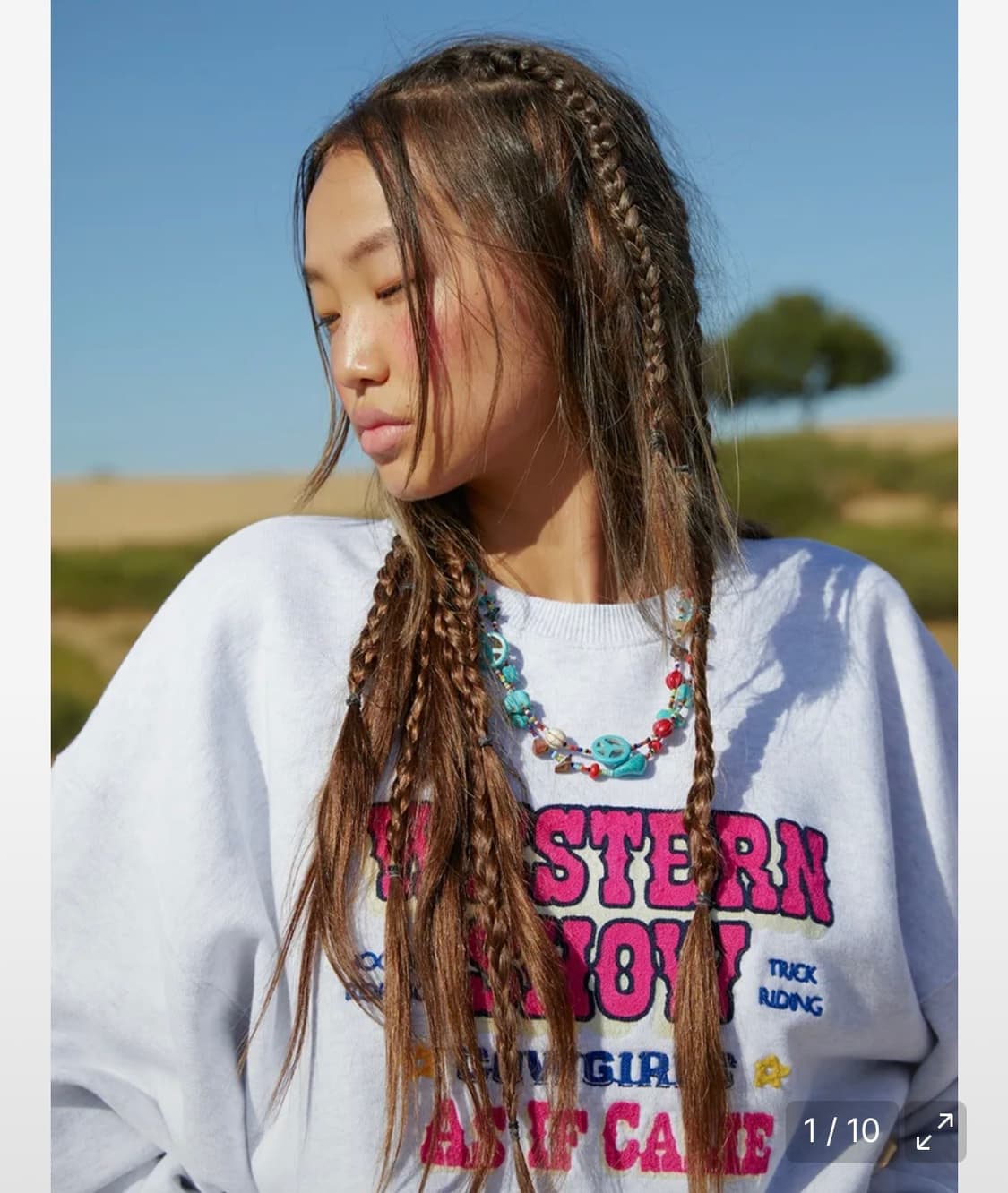 에즈이프캘리 웨스턴 쇼 맨투맨 멜란지그레이 상품이미지1