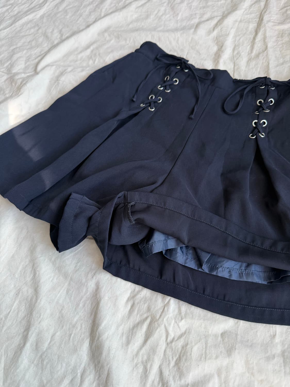 딥네이비 러블리 긱시크 숏팬츠 상품이미지4