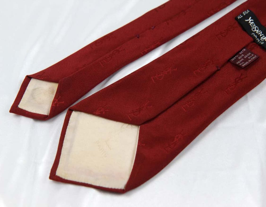 입생로랑 7.6cm A등급 YS로고 이태리 오리지날 남자 명품 넥타이 상품이미지4