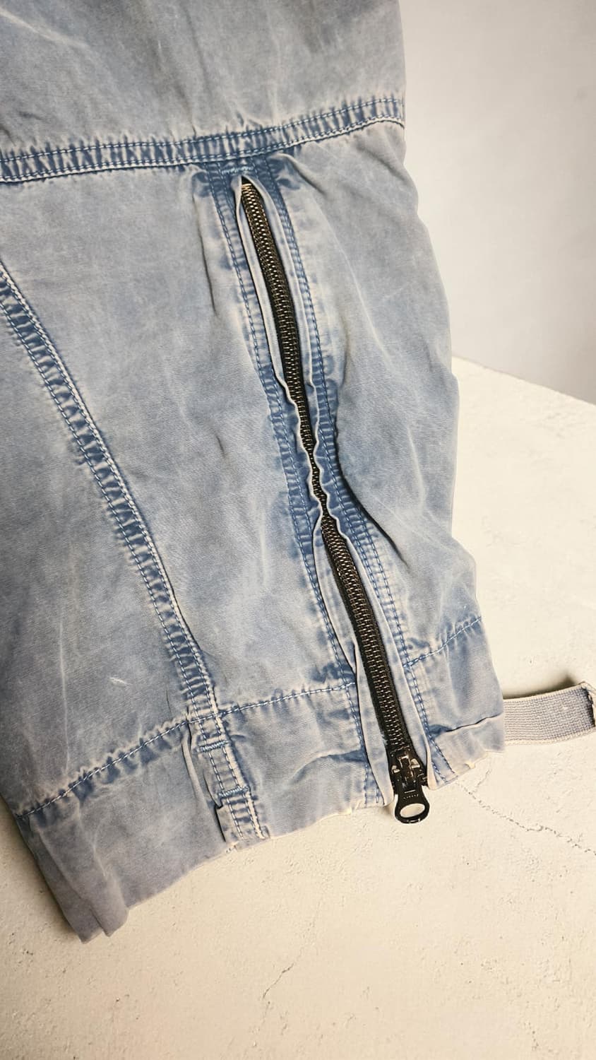 STONE ISLAND 블루 워싱 카고 7부 바지 상품이미지4