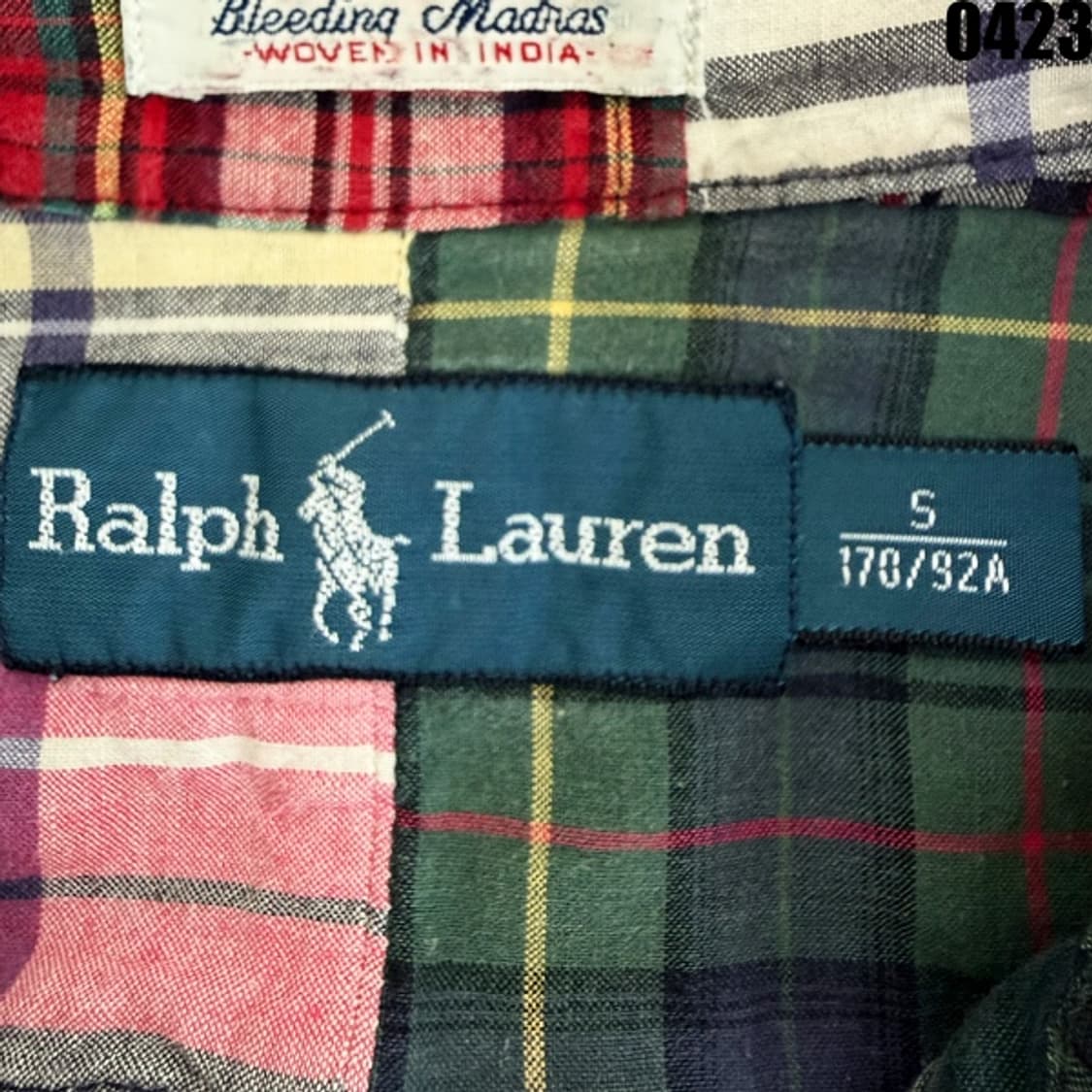 폴로 랄프로렌 블리딩 마드라스 패치워크 셔츠 S 0423 상품이미지5