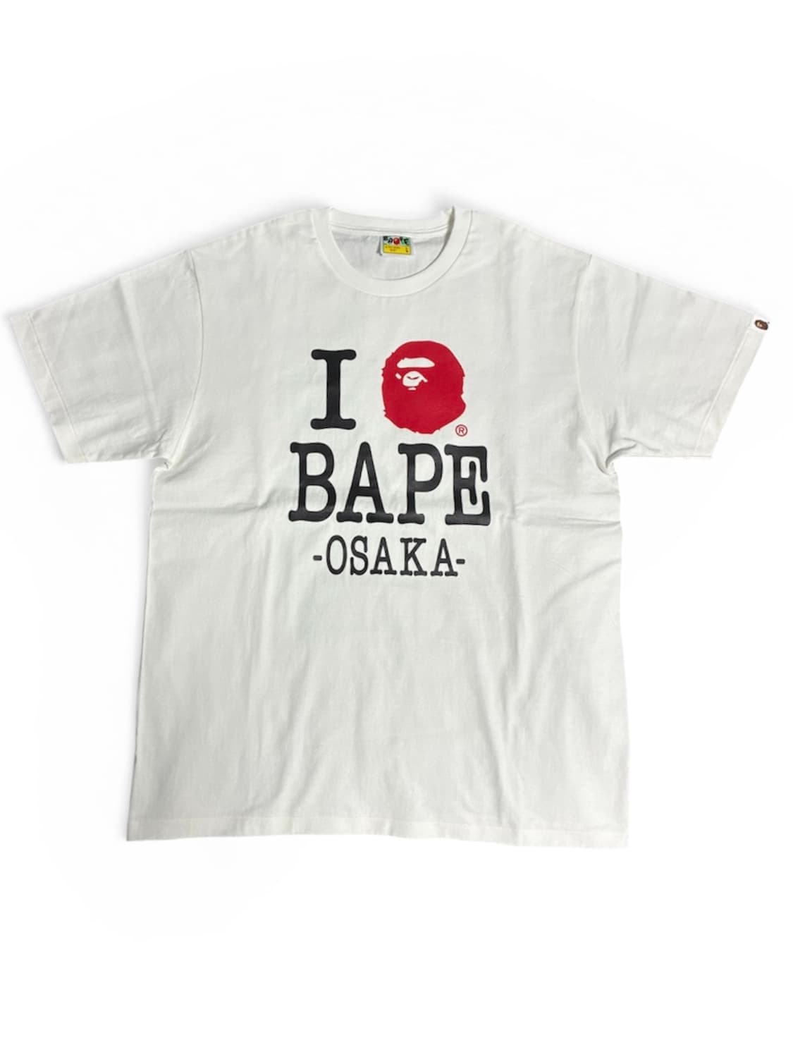 베이프 아이러브 베이프 오사카 반팔티셔츠 화이트  L 상품이미지1
