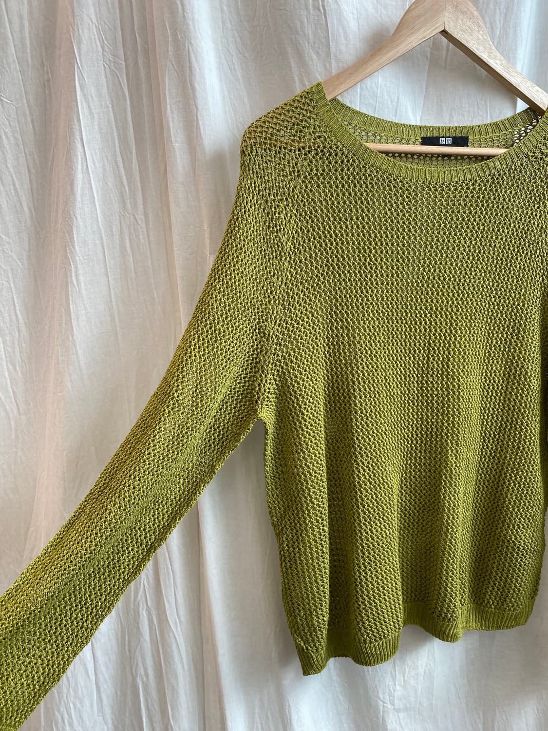 UNIQLO 그린 린넨혼방 니트(L) 상품이미지6