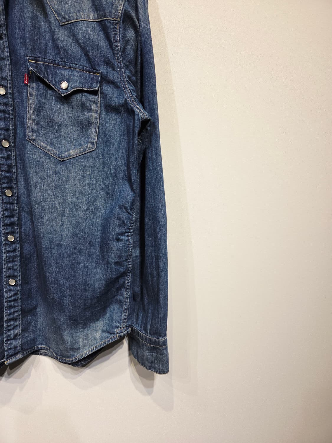 리바이스 웨스턴 스냅 데님 셔츠 청남방 상품이미지5