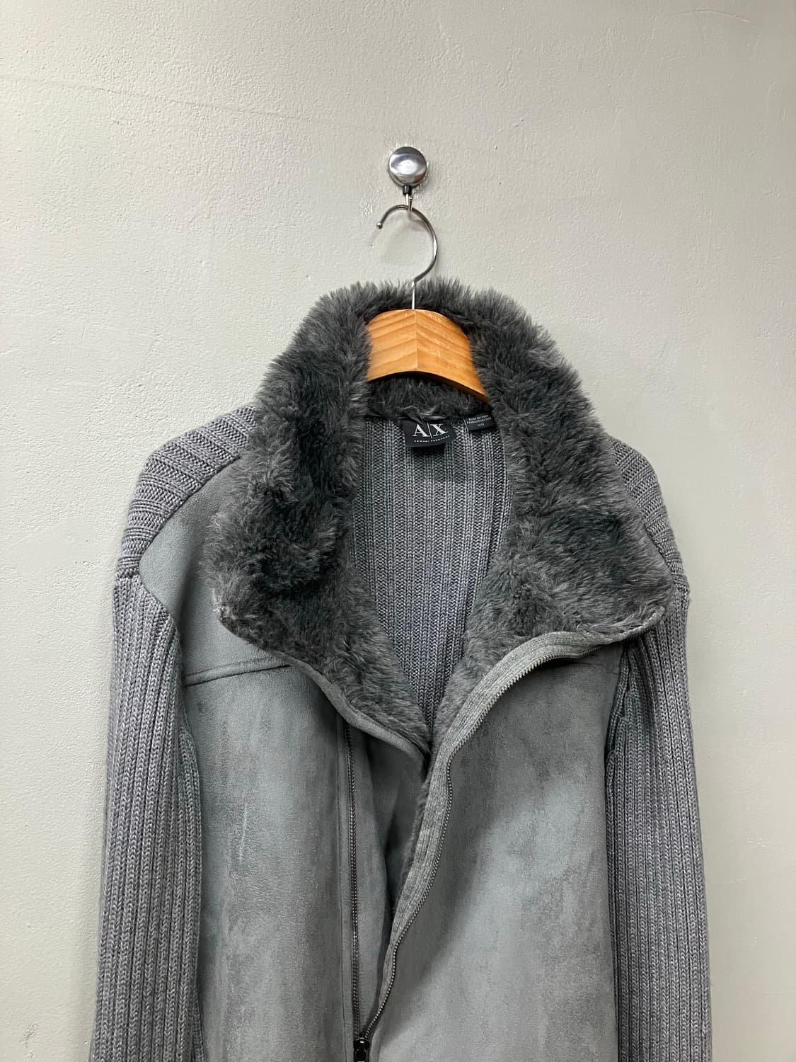 알마니 익스체인지 스웨이드 집업니트 상품이미지3