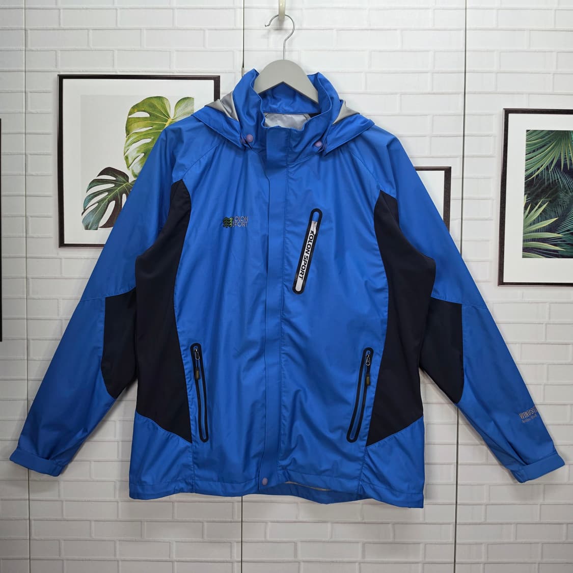 코오롱스포츠 윈드스토우퍼 기능성 후드 자켓 바람막이 100사이즈 상품이미지1