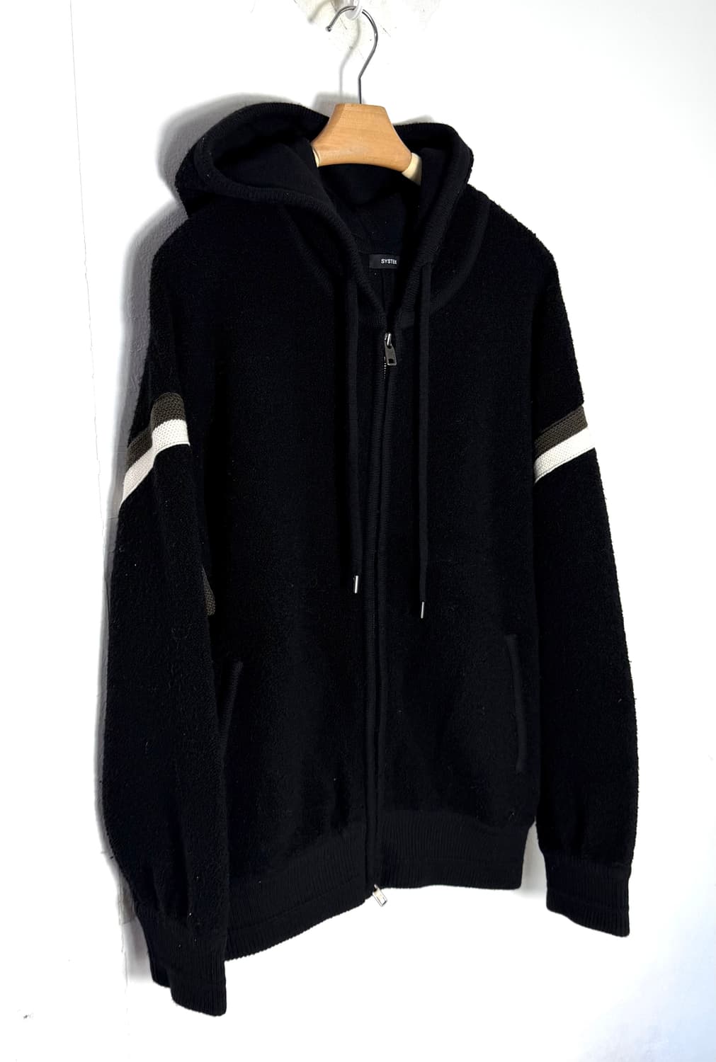 시스템옴므 시스템엄마후드집업 시스템옴므니트 니트집업 상품이미지1