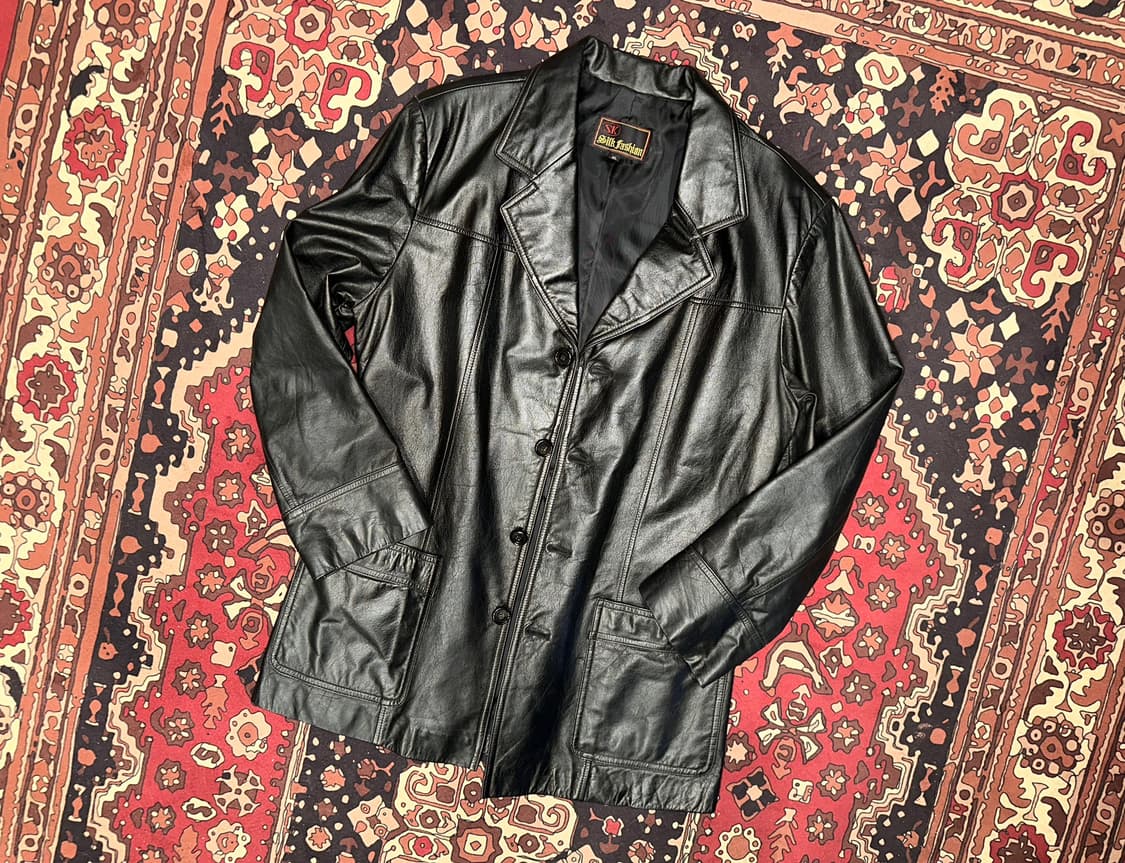 ( L ) 가죽코트 가죽자켓 가죽카코트 워크웨어 아메카지 레더자켓 상품이미지1