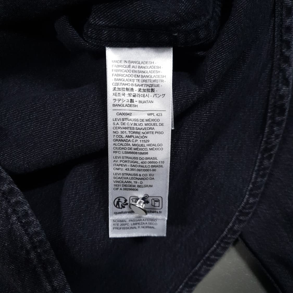 여성 M (90) 리바이스 아이코닉 흑청 투포켓 웨스턴 데님 셔츠 남방 상품이미지5