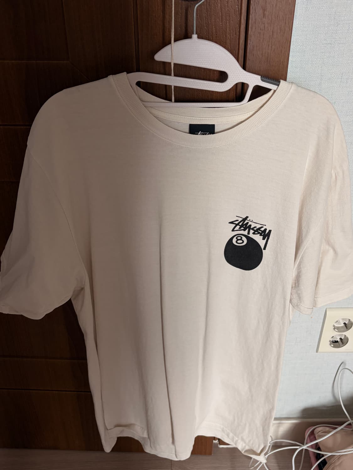 스투시 8볼 피그먼트 다이드 티셔츠 내츄럴 m사이즈 상품이미지3