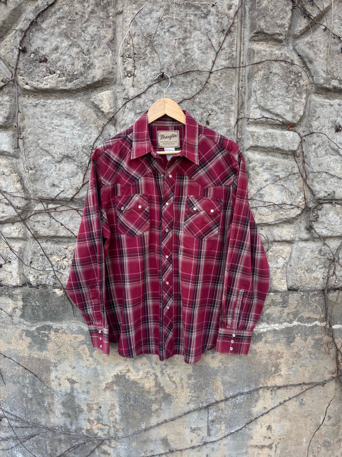 랭글러 빈티지 체크 웨스턴 셔츠 L 상품이미지1