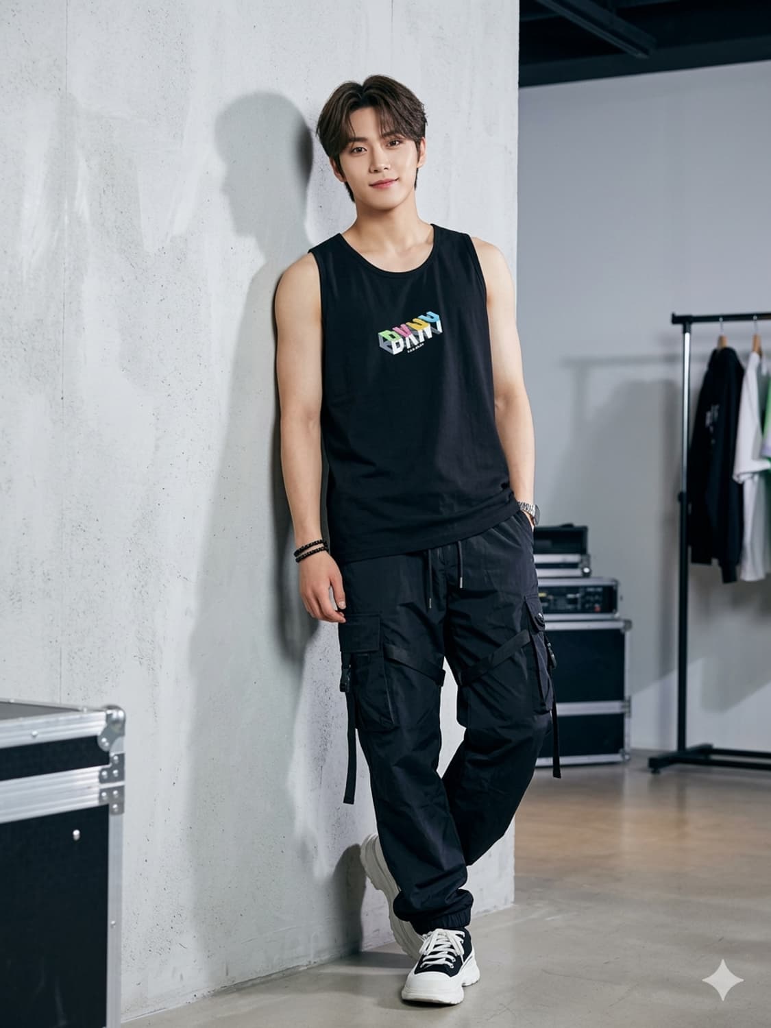 칼카니(KARL KANI) 3D 로고 블랙 나시티 상품이미지1