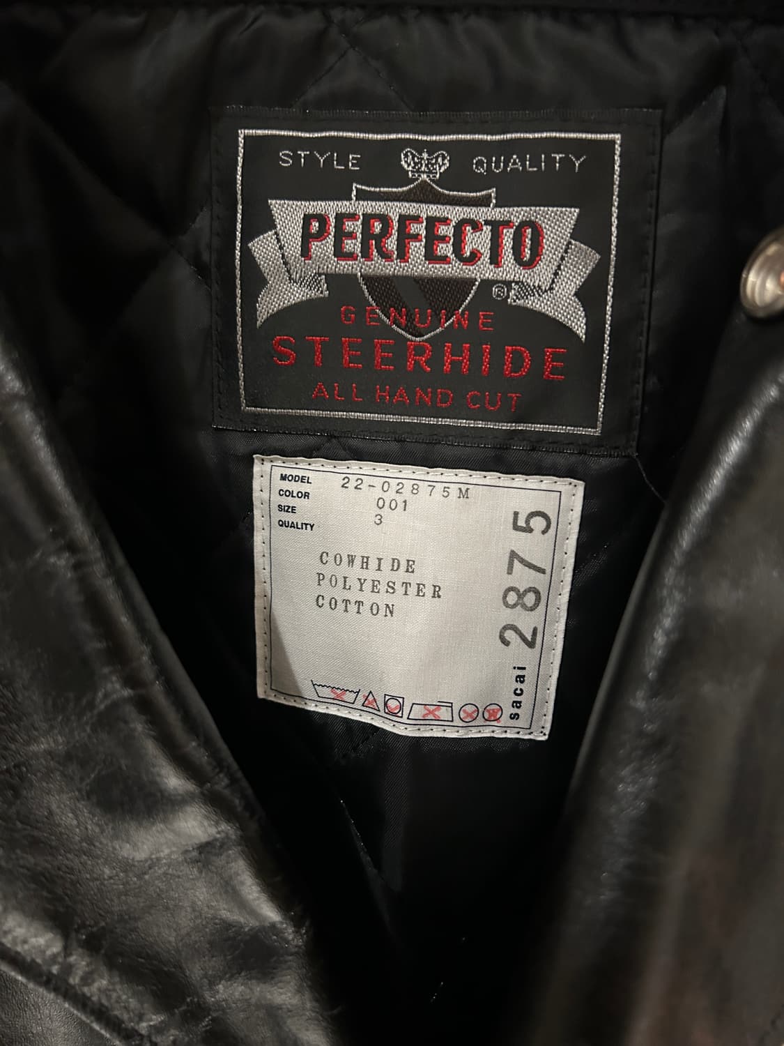 Sacai x Schott Perfecto Leather Jacket 상품이미지4