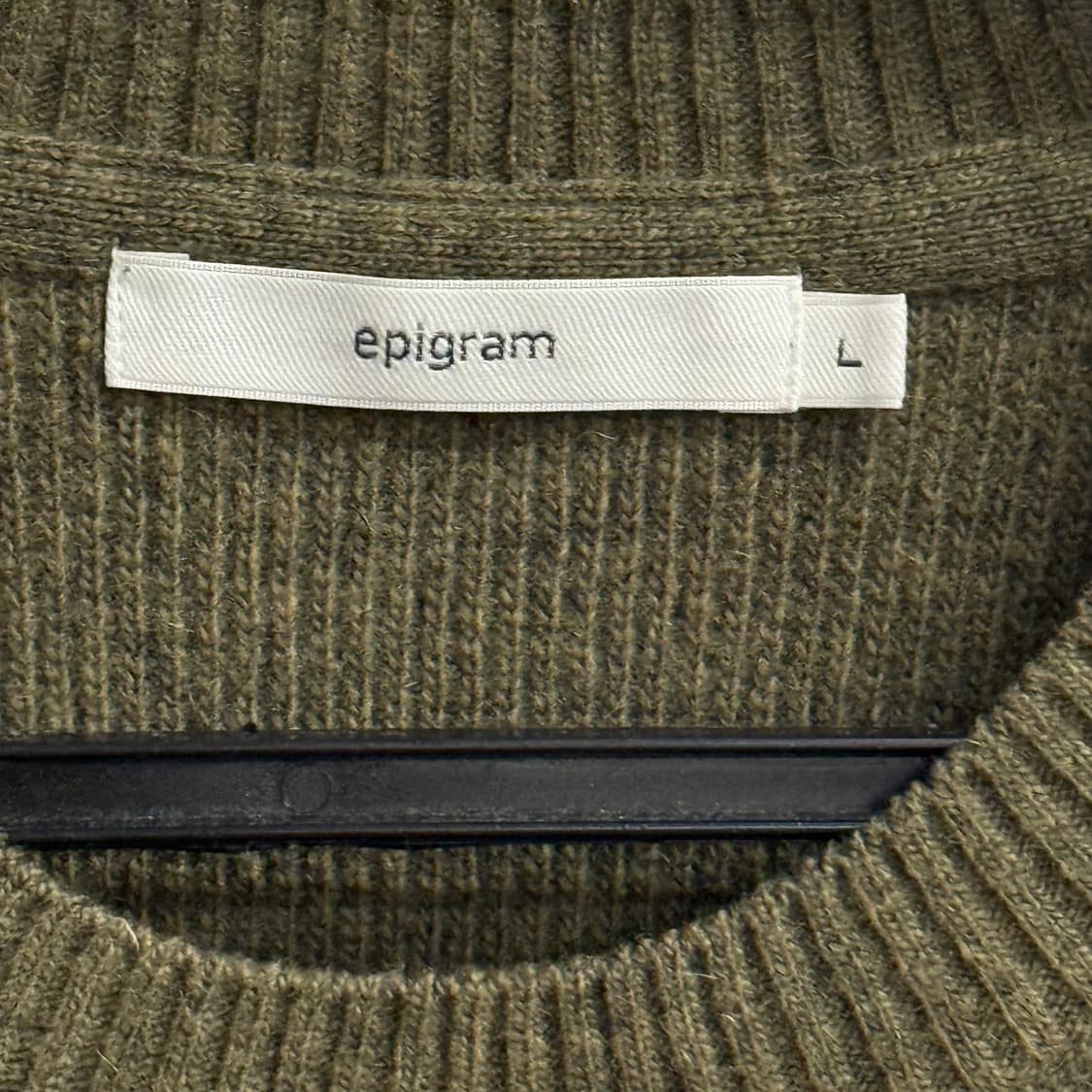 에피그램 니트 베스트 카키 L 상품이미지2