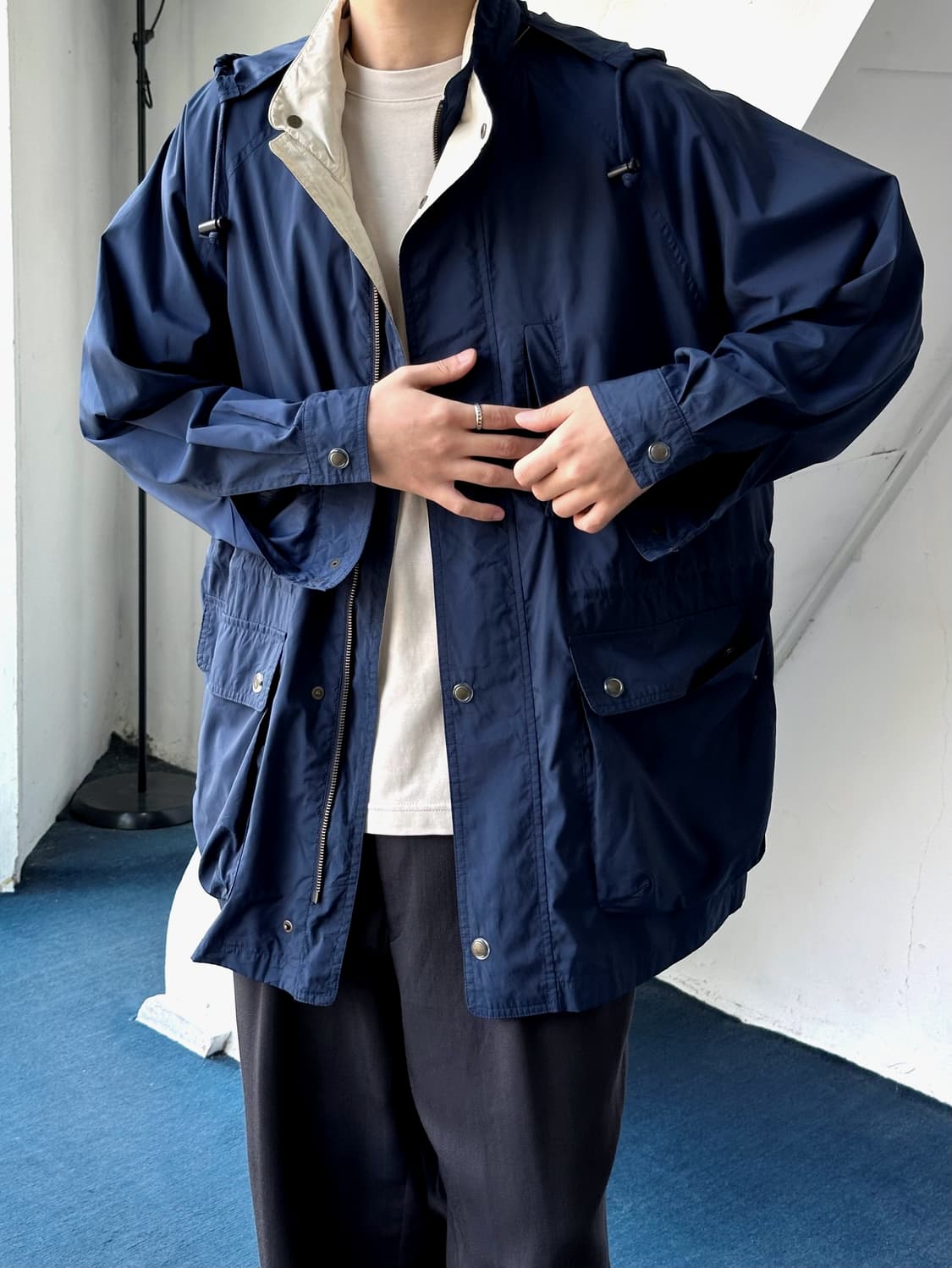 High count nylon poly design mil parka 상품이미지5