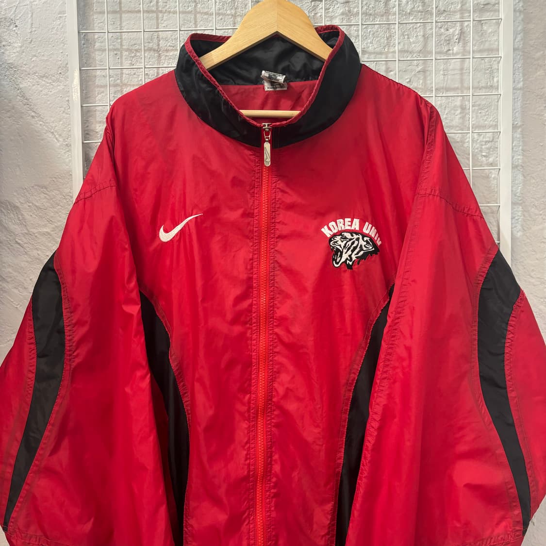 00s 나이키 올드스쿨 고려대학교 레드 바람막이 3XL 상품이미지3