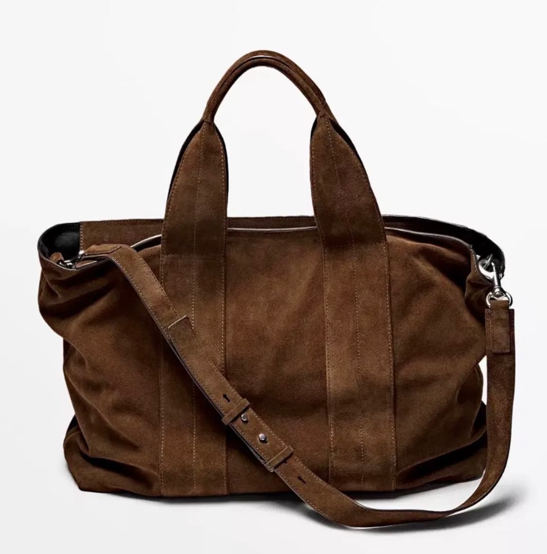 마시모두띠 스플릿 스웨이드 레더 토트백(유니페어, 아담스피치) 상품이미지2