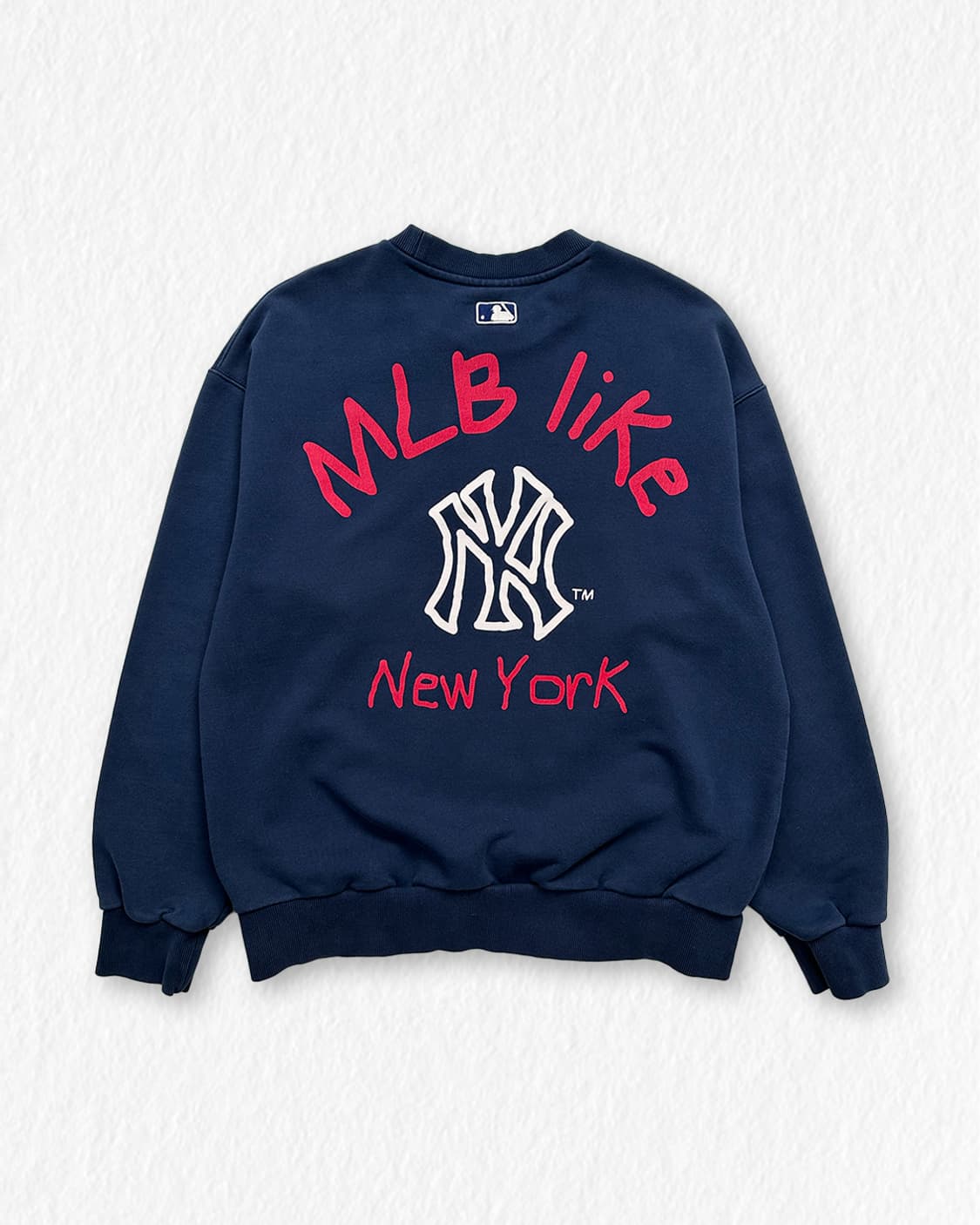 MLB 뉴욕양키스 백로고 맨투맨 네이비 상품이미지2