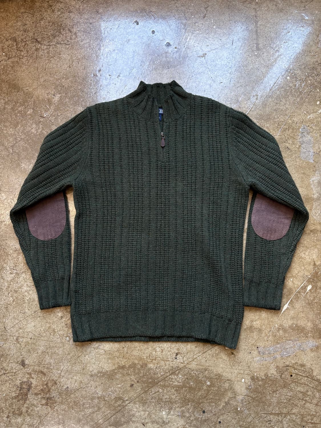 Lands End 엘보 패치 니트 반 집업 상품이미지2