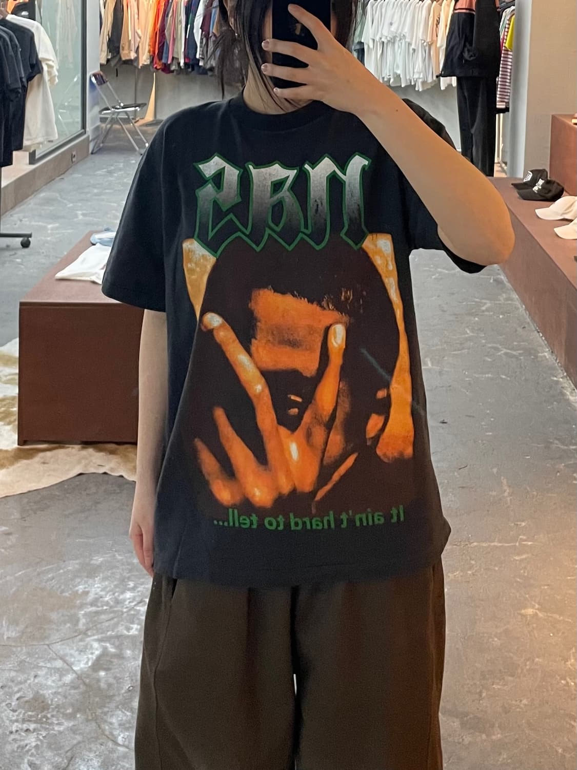 빈티지 Nas 재발매 랩 그래픽 반팔 H2525 상품이미지1