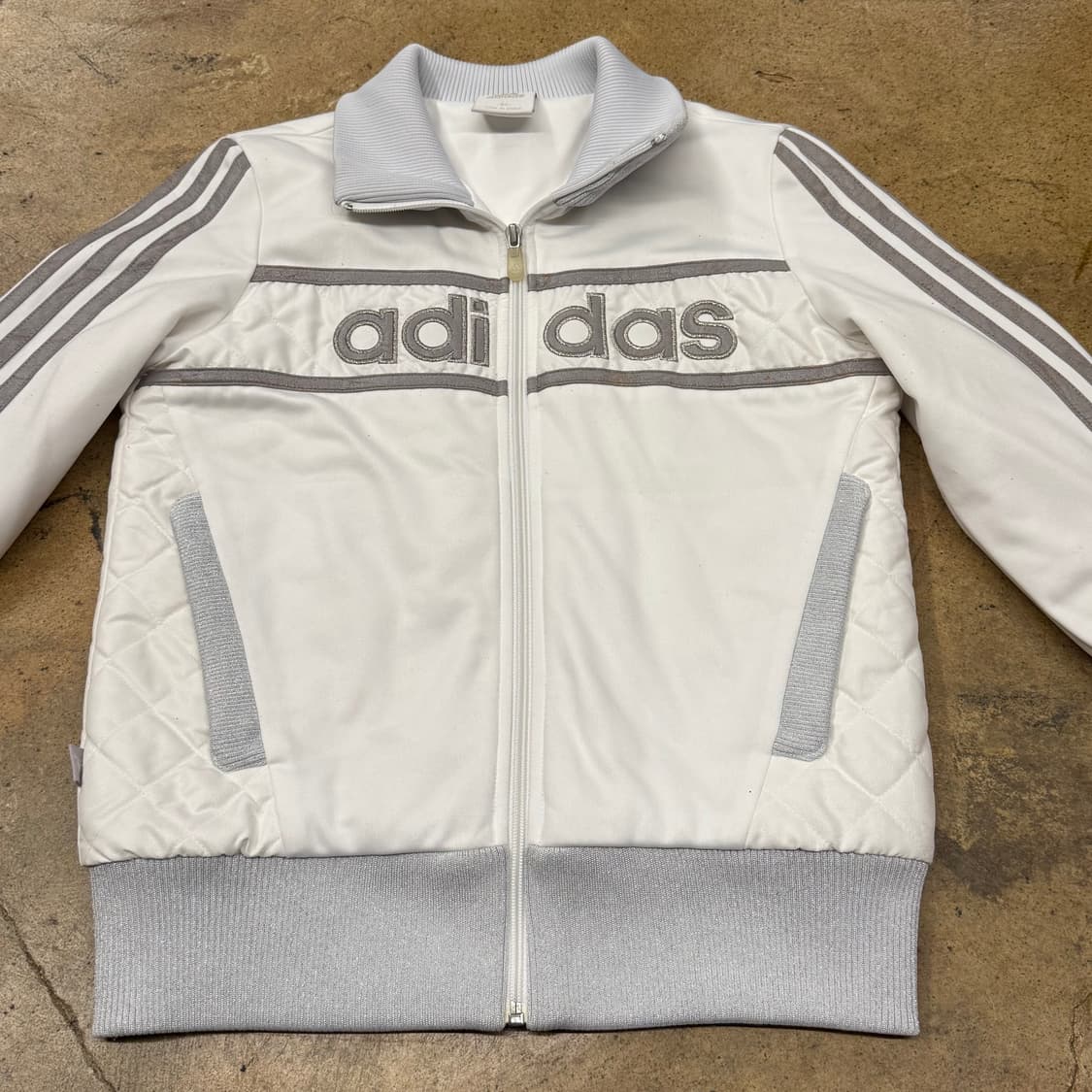 아디다스 흰실 화이트 자켓 져지 트랙탑 85 상품이미지3