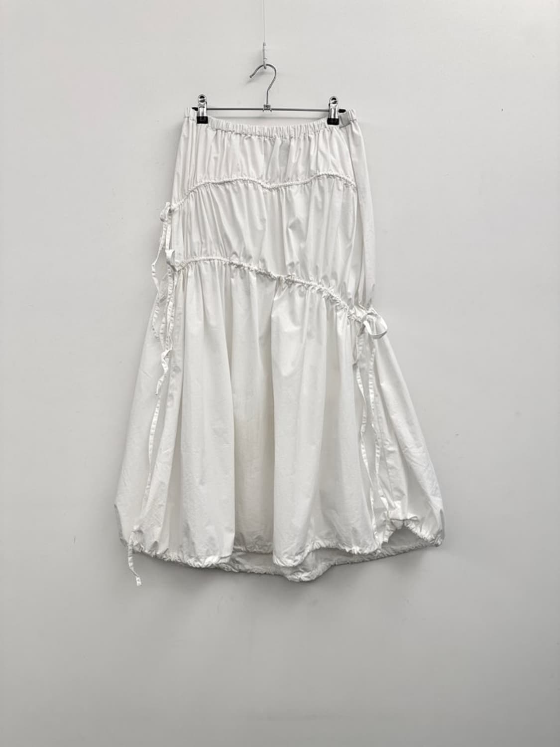 3 point shirring skirt / white 상품이미지4