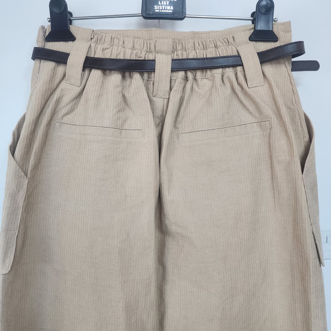 TAE JOON 베이지 코듀로이 벨트 스커트 상품이미지9