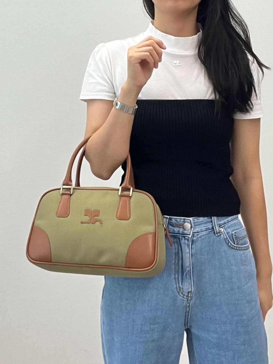 courreges / 꾸레쥬 카키& 브라운 토트백  상품이미지10