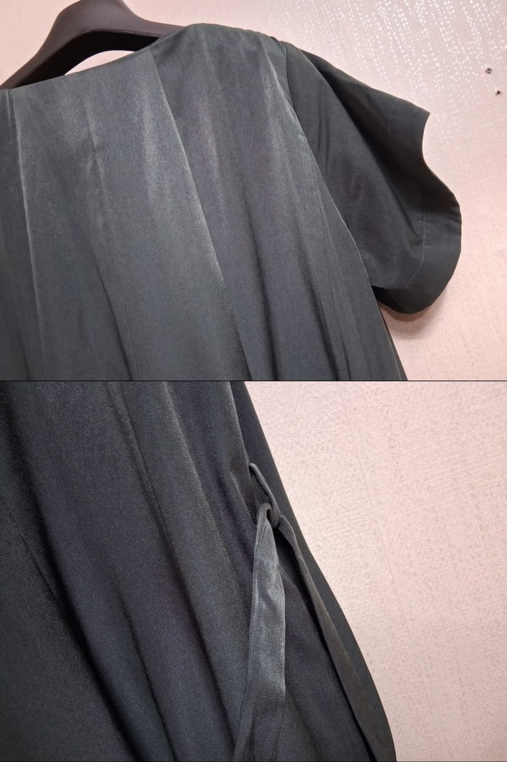 일본브랜드 espace de calma 다크그린 핀턱주름롱원피스 고품질  상품이미지7