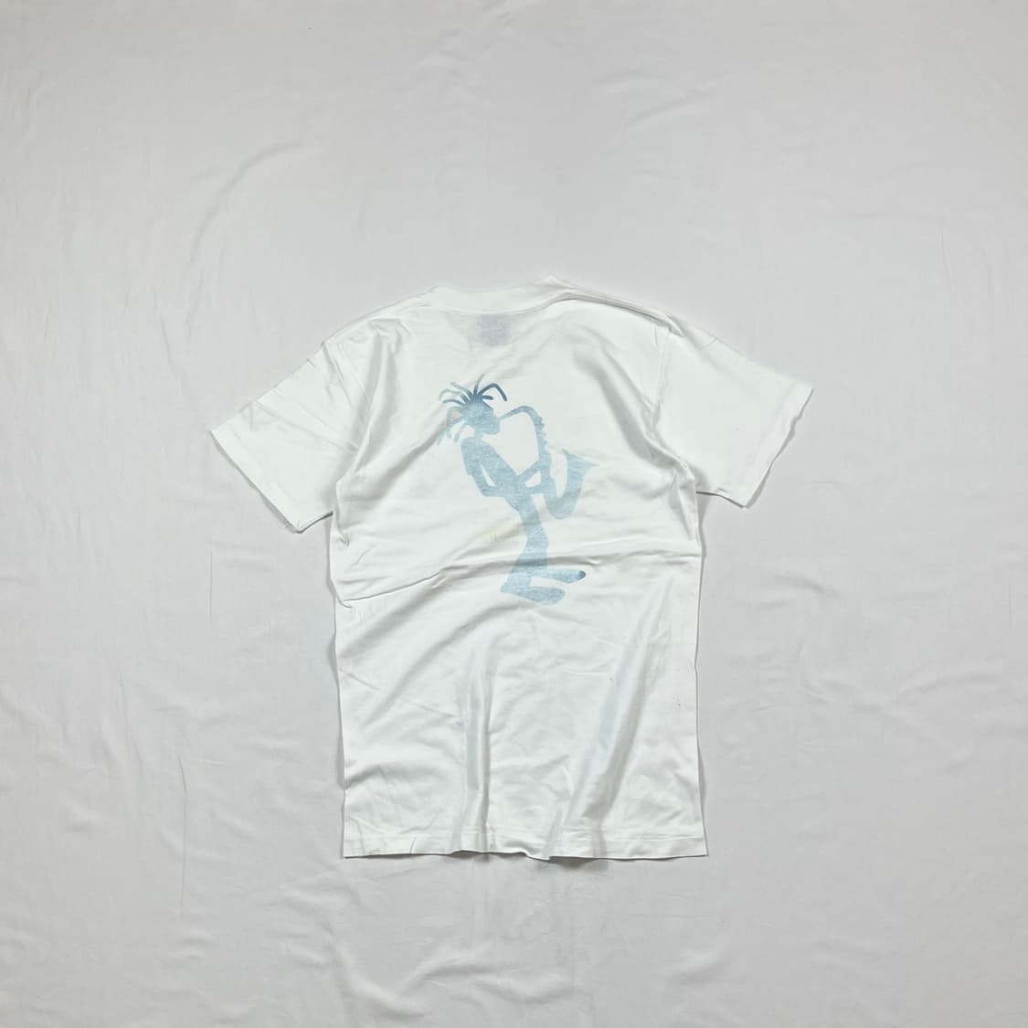 90‘s 스투시 stussy 쉐도우맨 드레드락 색소폰 반팔티 상품이미지1