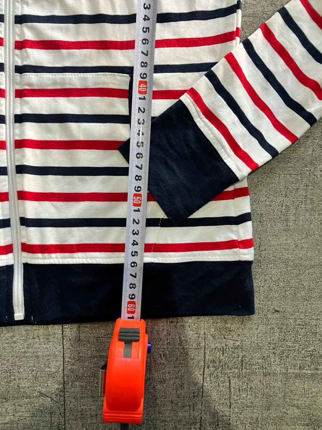 일본빈티지 Candycool 핀터깔y2k 아메카지 스트라이프 후드집업 상품이미지3