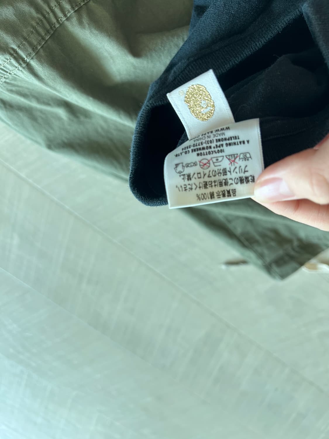 베이프 컬리지 롱슬리브 블랙  2XL 상품이미지5