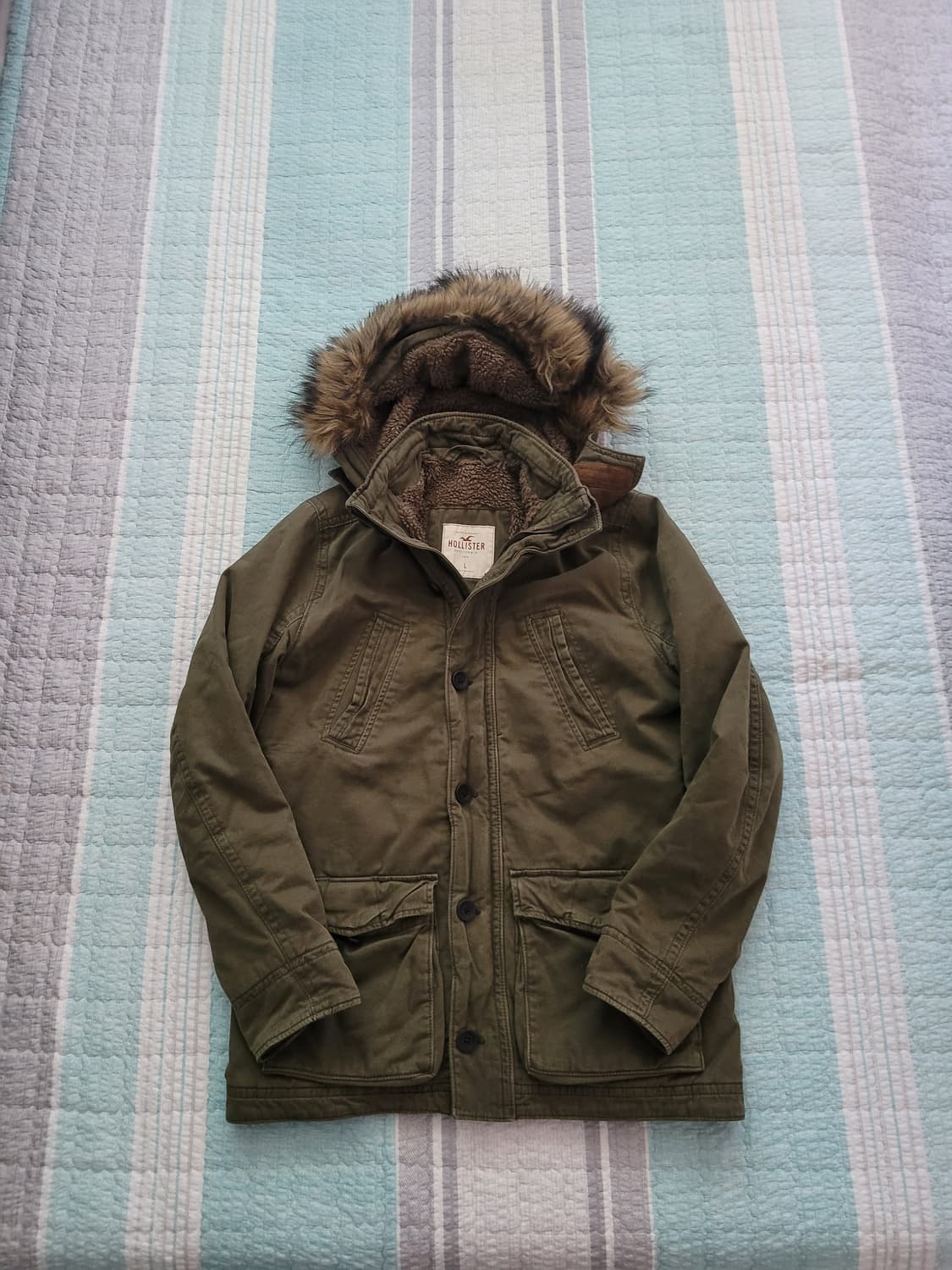 아베크롬비 홀리스터 Hollister 쉐르파 울프죠 후드야상자켓 105 상품이미지1