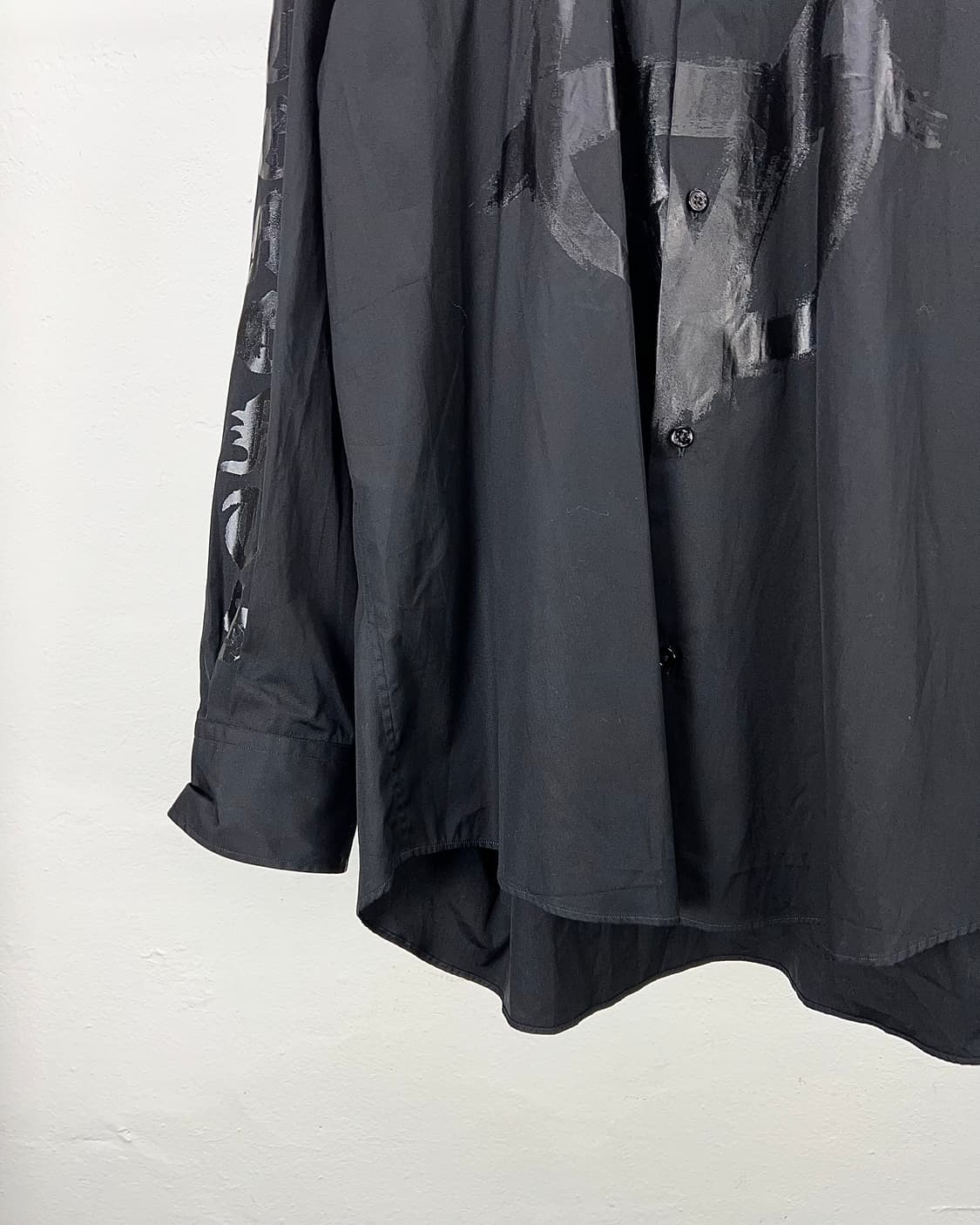 베트멍 21ss 아나키 블랙 더블 로고 셔츠 상품이미지4